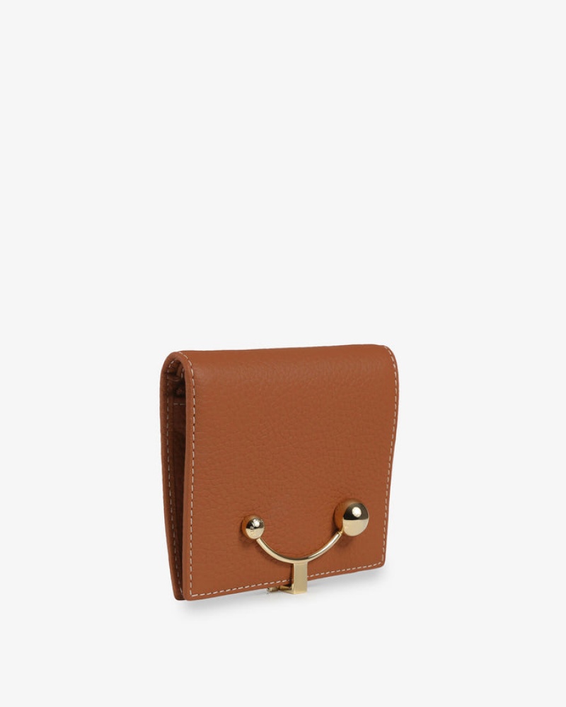 Brown Strathberry Crescent With Stitch Wallet | UK ITNL-48062