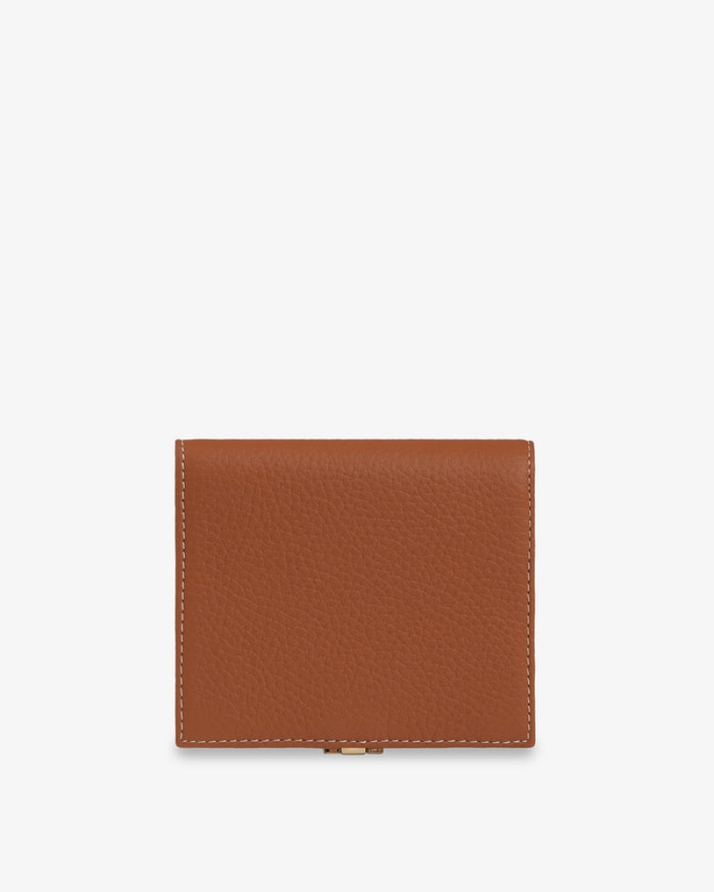 Brown Strathberry Crescent With Stitch Wallet | UK ITNL-48062