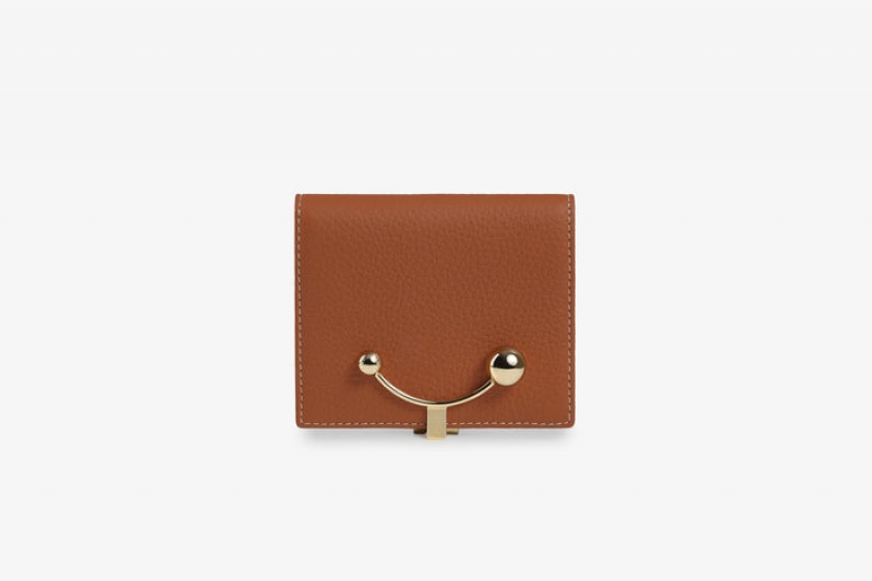 Brown Strathberry Crescent With Stitch Wallet | UK ITNL-48062