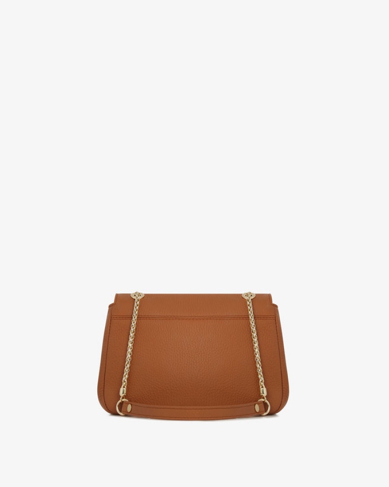 Brown Strathberry East/West Mini Soft Crossbody Bag | UK TKLB-82546