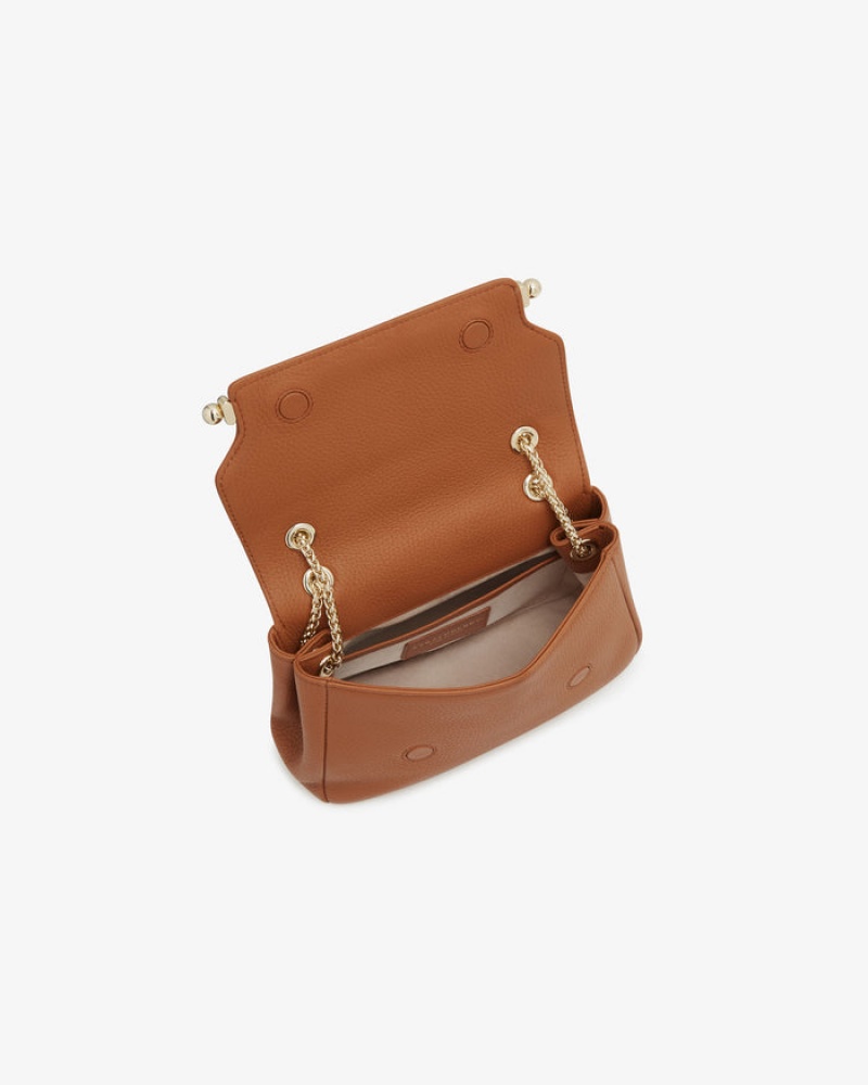 Brown Strathberry East/West Mini Soft Crossbody Bag | UK TKLB-82546