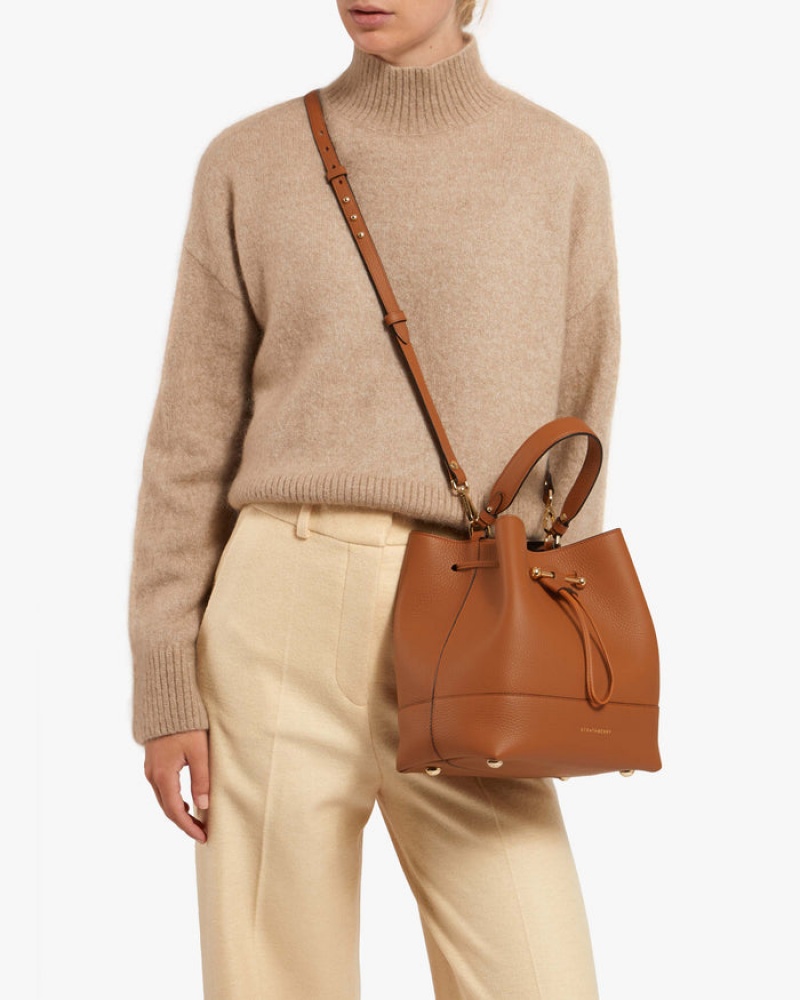 Brown Strathberry Lana Osette Midi Crossbody Bag | UK GCYU-39420