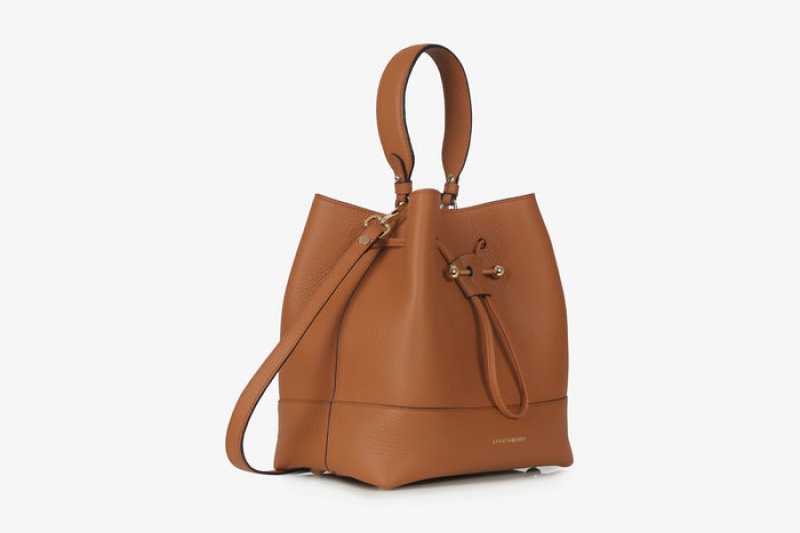 Brown Strathberry Lana Osette Midi Crossbody Bag | UK GCYU-39420