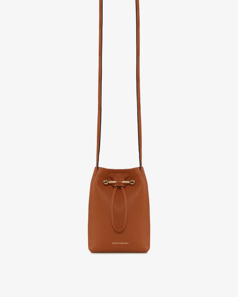 Brown Strathberry Lana Osette Pouch Crossbody Bag | UK NEMX-64978