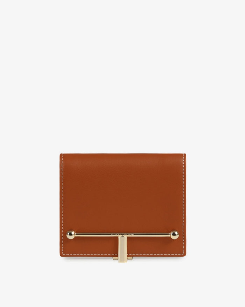 Brown Strathberry Melville Street With Stitch Wallet | UK SJEK-81620