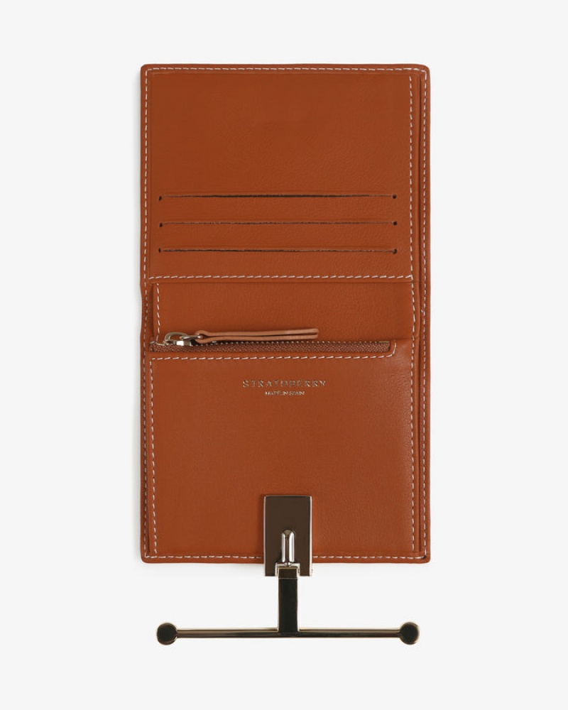 Brown Strathberry Melville Street With Stitch Wallet | UK SJEK-81620