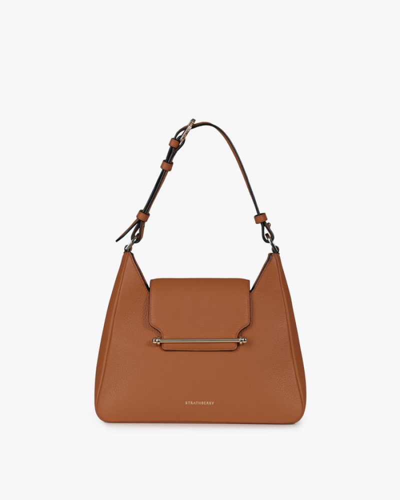 Brown Strathberry Multrees Hobo Shoulder Bag | UK CMTU-54318