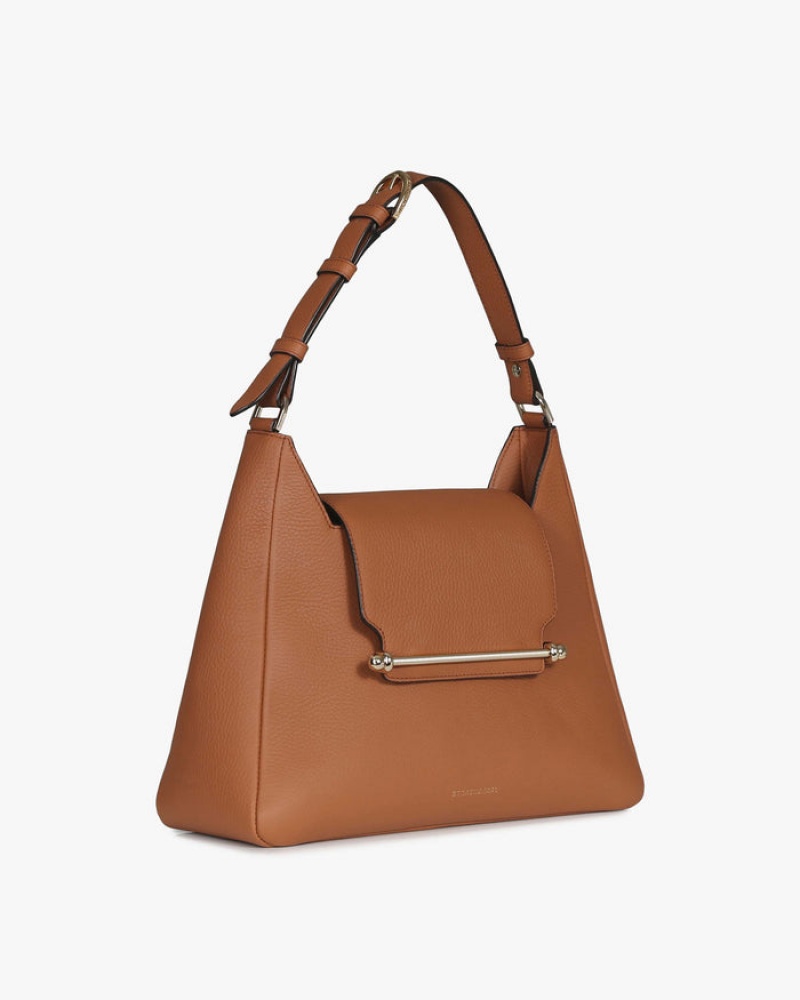 Brown Strathberry Multrees Midi Hobo Crossbody Bag | UK IOKH-60973