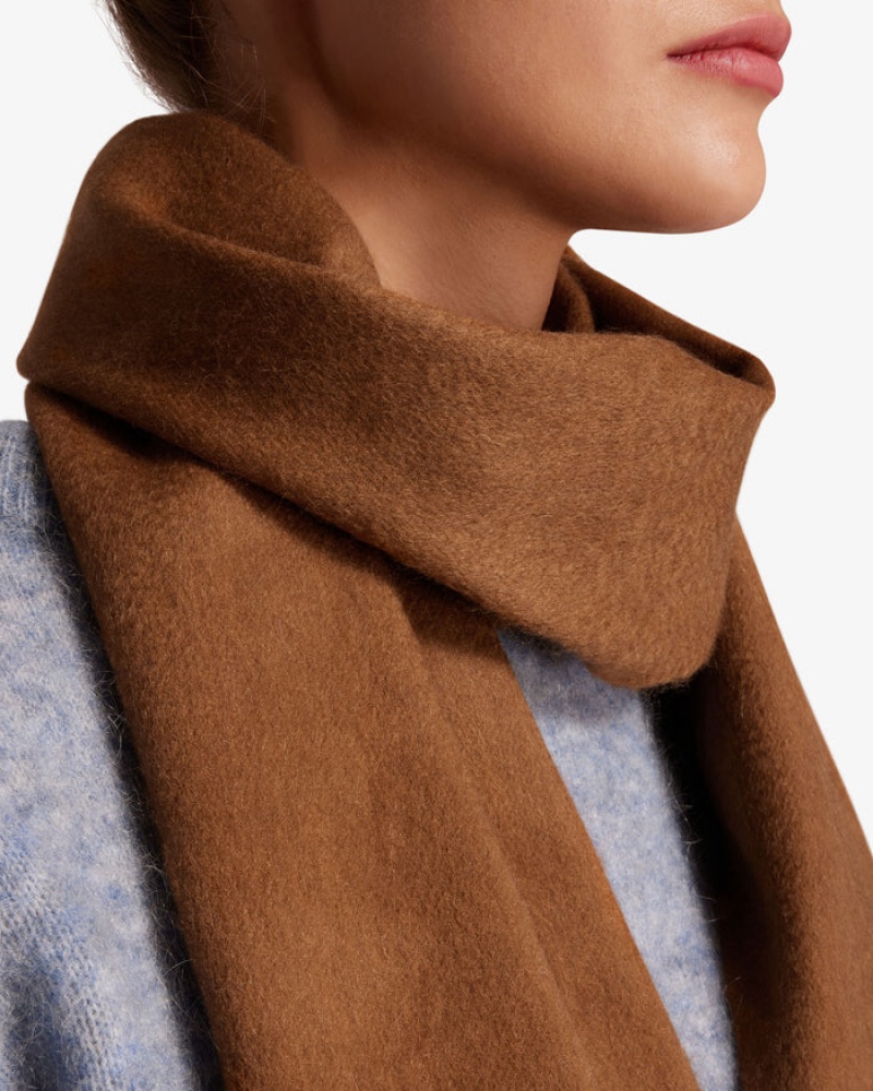 Brown Strathberry Pure Cashmere Scarf | UK EJHL-12536