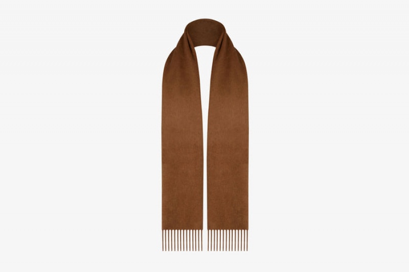 Brown Strathberry Pure Cashmere Scarf | UK EJHL-12536