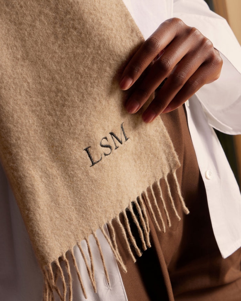 Brown Strathberry Pure Cashmere Scarf | UK IJZQ-14592