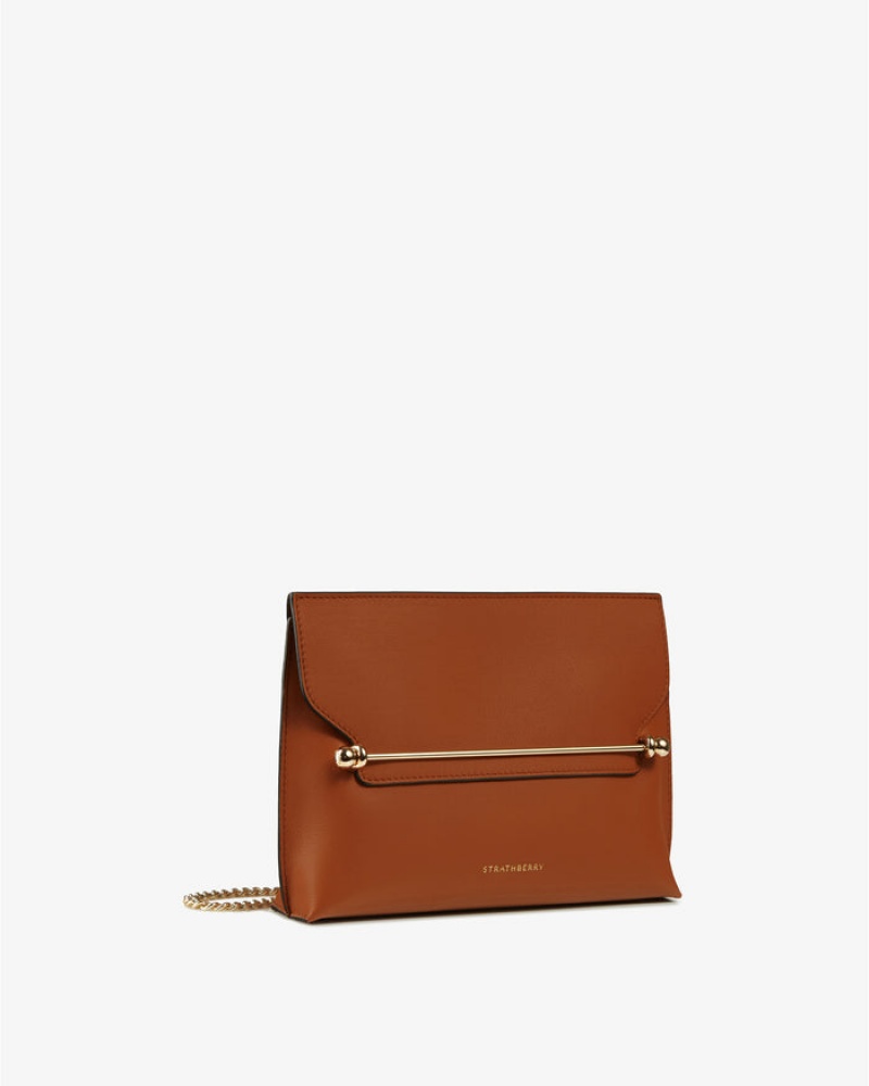 Brown Strathberry Stylist Clutch Bag | UK ACHP-32698