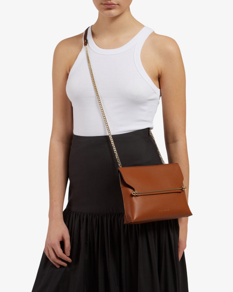 Brown Strathberry Stylist Clutch Bag | UK ACHP-32698