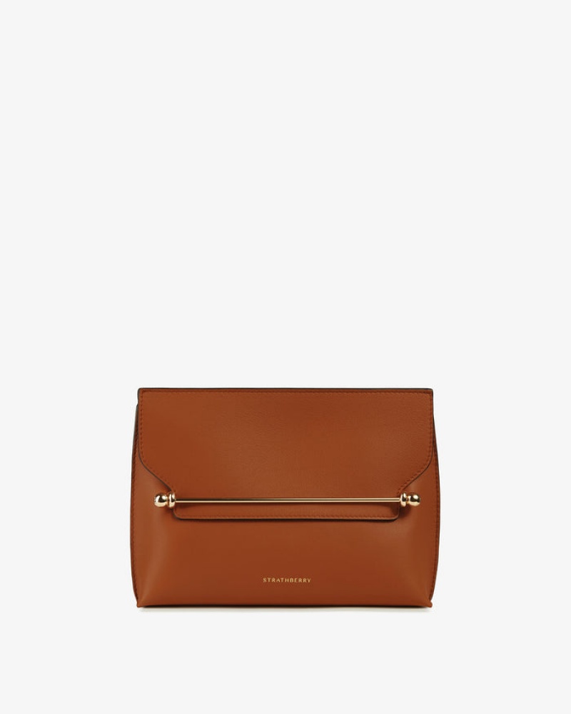 Brown Strathberry Stylist Clutch Bag | UK ACHP-32698