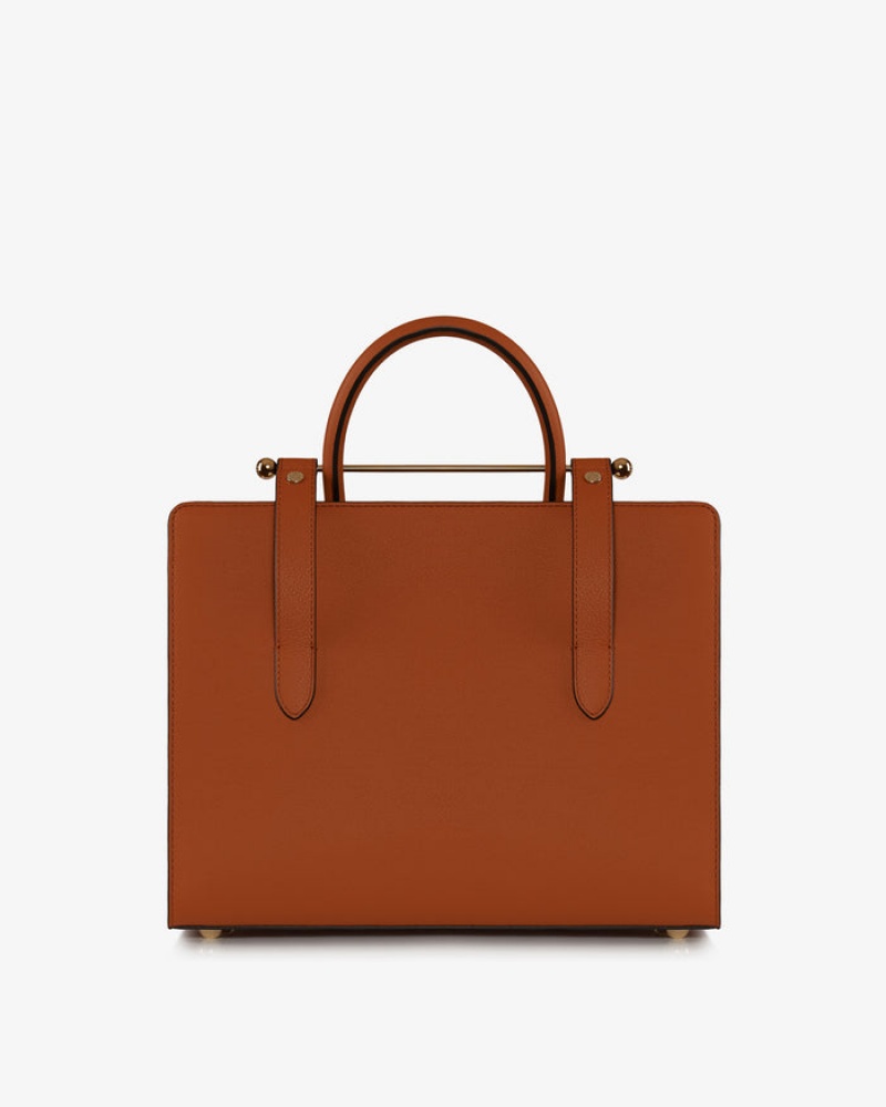 Brown Strathberry The Midi Tote Shoulder Bag | UK ZBRJ-69321