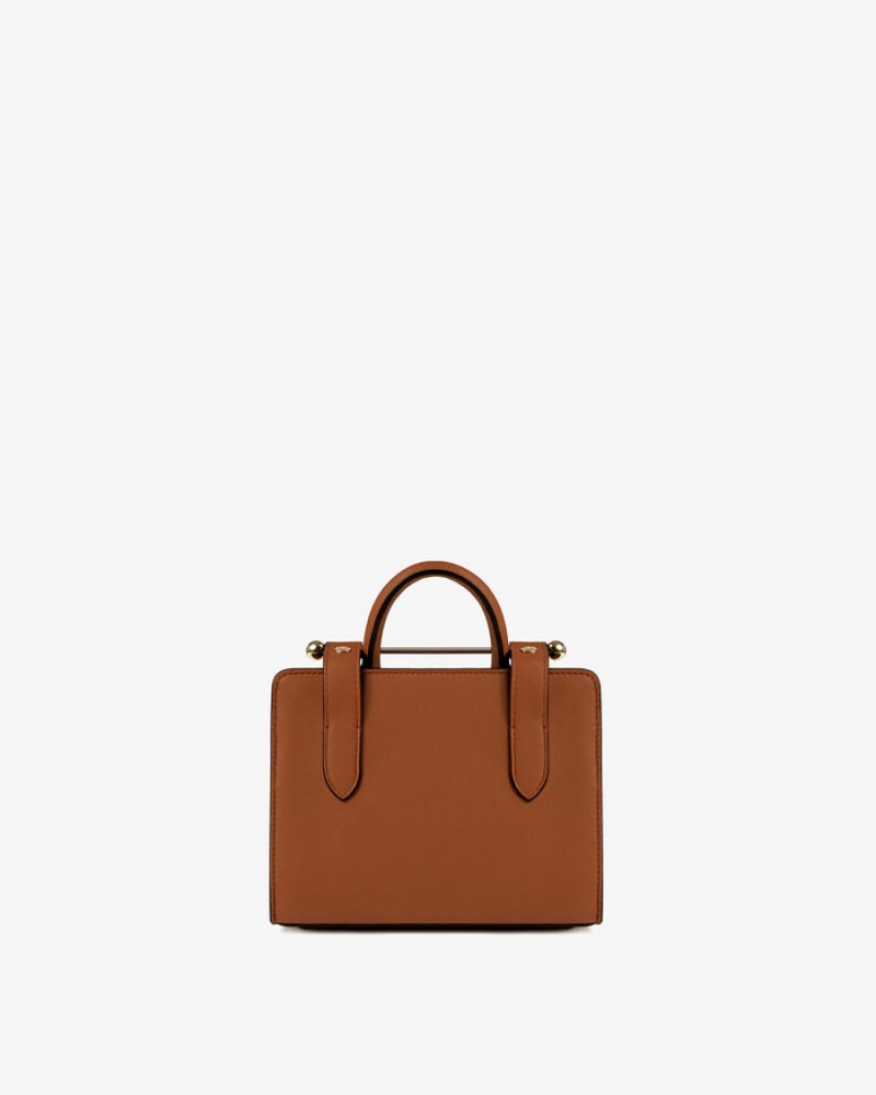 Brown Strathberry The Nano Tote Crossbody Bag | UK DKUX-04258