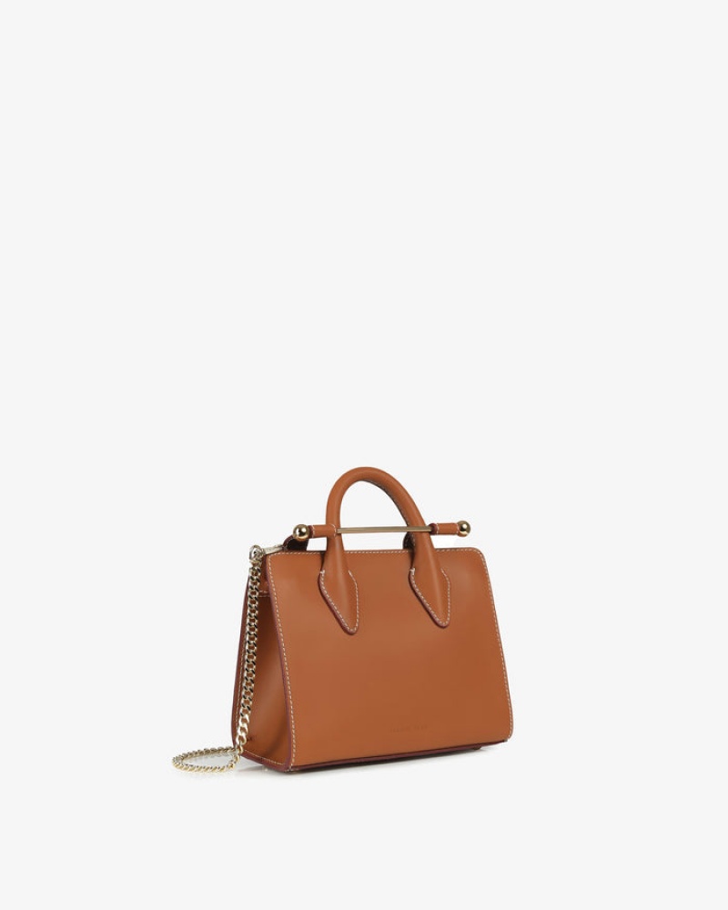 Brown Strathberry The Nano Tote Crossbody Bag | UK TORA-41952