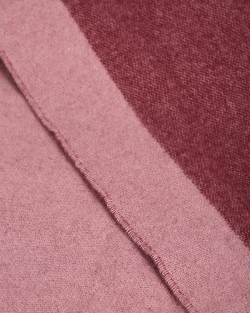 Burgundy Strathberry Cashmere Wool Logo Scarf | UK XSKB-50826