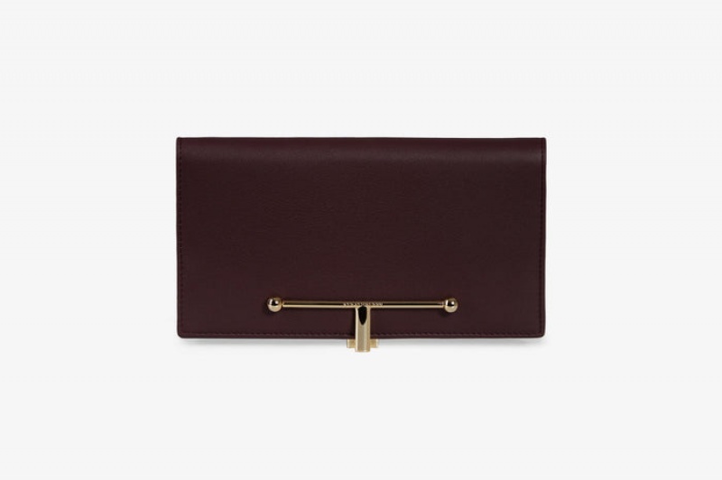 Burgundy Strathberry Large Melville Street Wallet | UK GFIW-92583