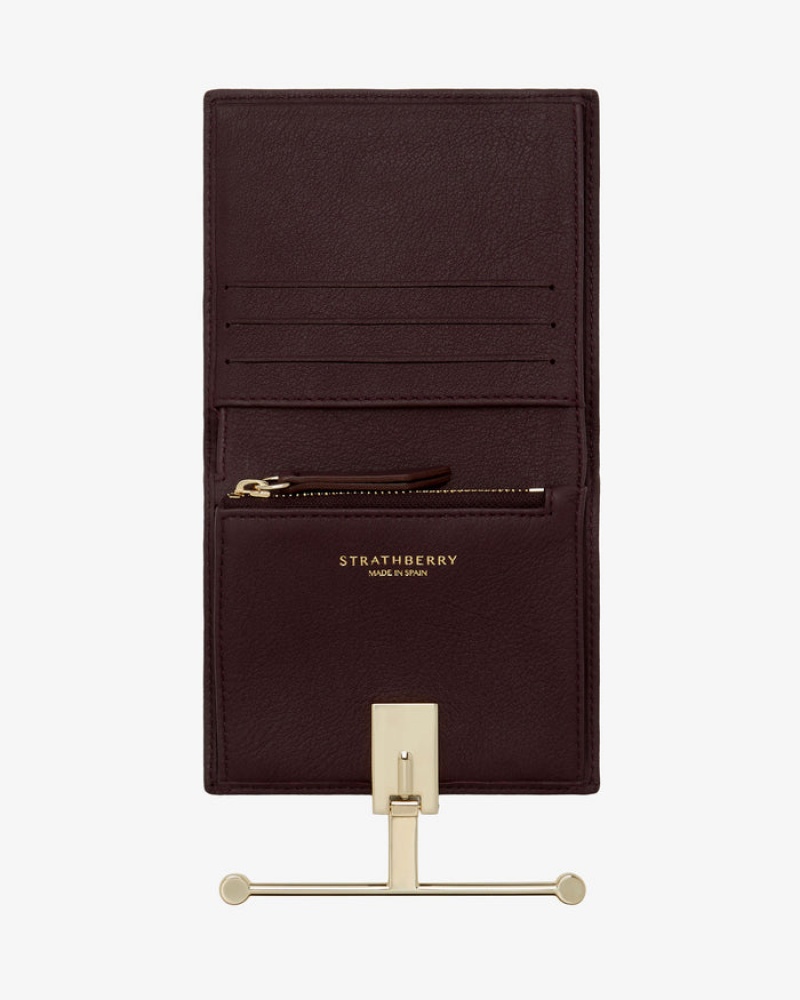 Burgundy Strathberry Melville Street Wallet | UK KUYL-72183