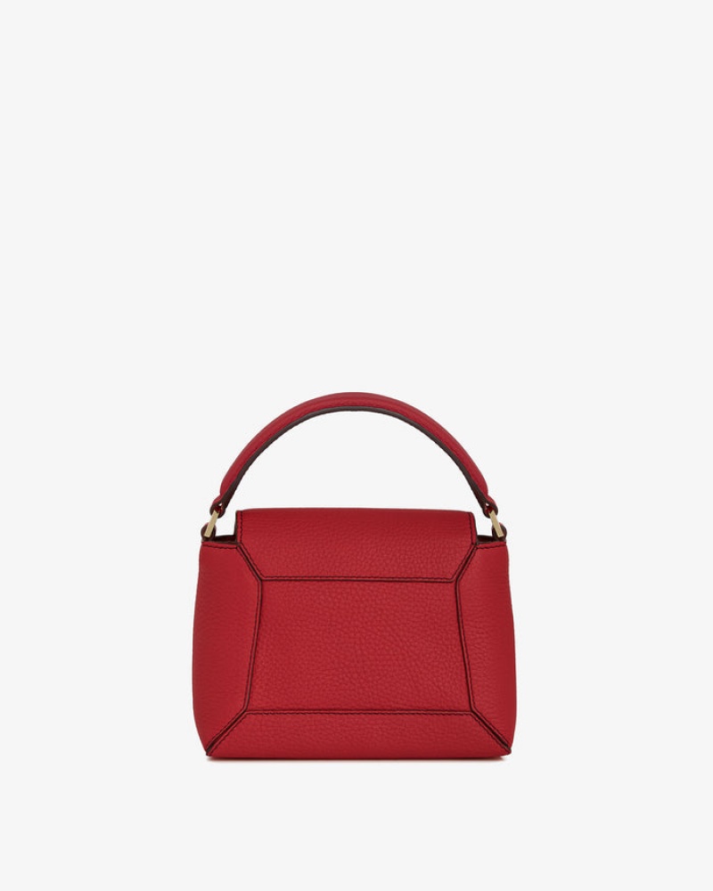 Burgundy Strathberry Mosaic Nano With Stitch Mini Bag | UK XCOI-58147