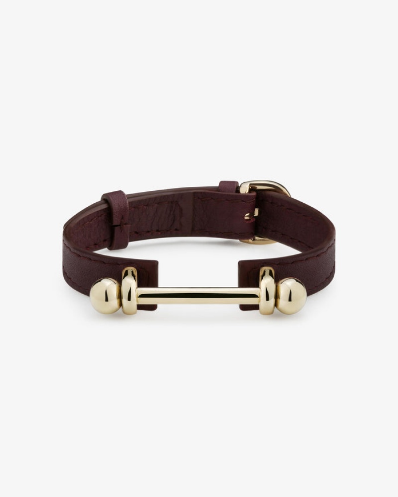 Burgundy Strathberry Music Bar Bracelet | UK EURV-45713