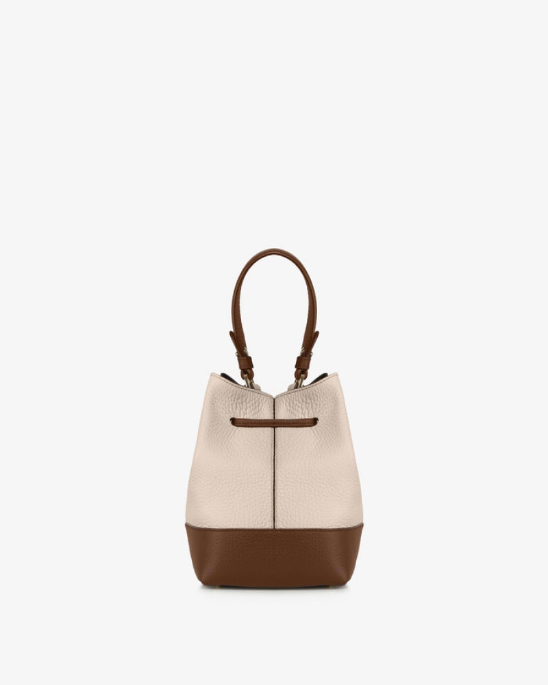 Chocolate Beige Strathberry Lana Osette Top Handle Bag | UK FVAN-23096