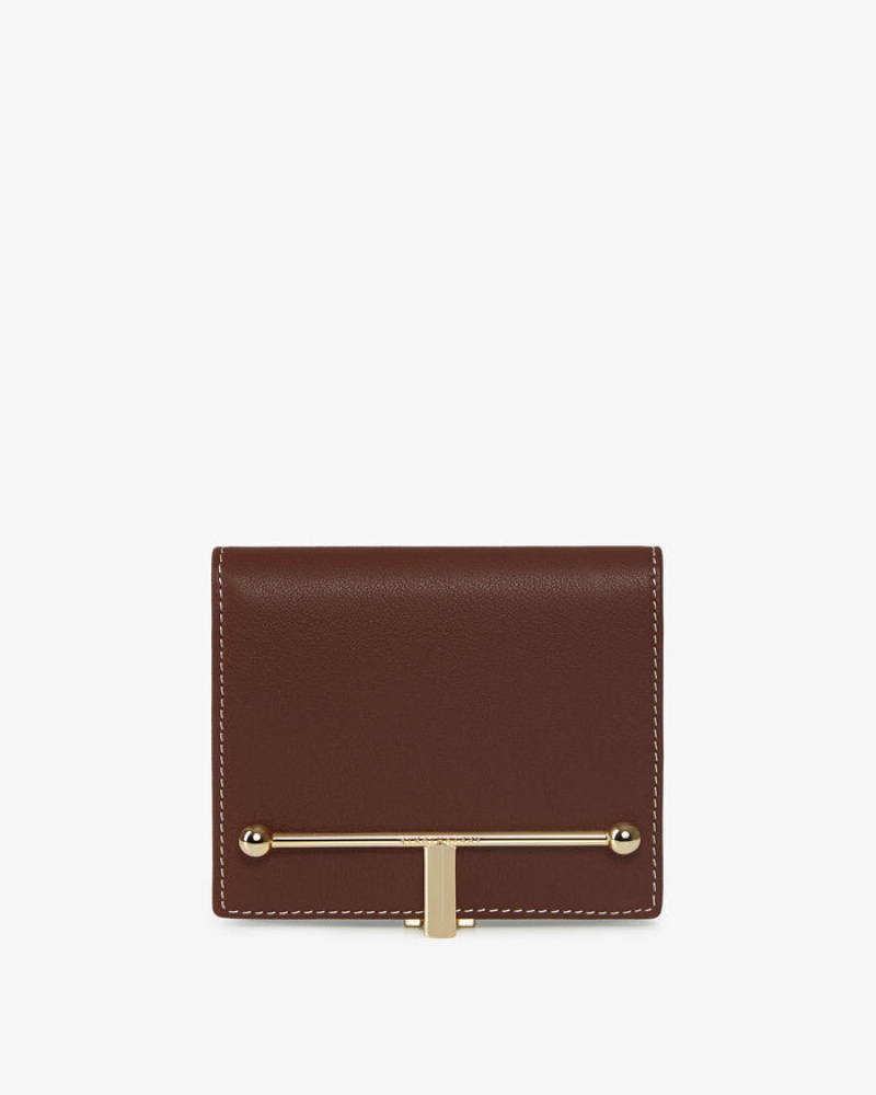 Chocolate Strathberry Melville Street With Stitch Wallet | UK IJBF-29804