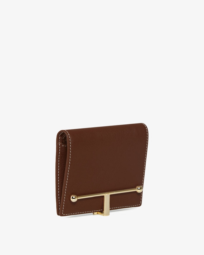 Chocolate Strathberry Melville Street With Stitch Wallet | UK IJBF-29804