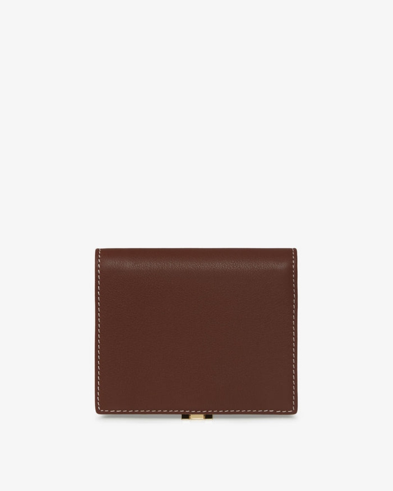 Chocolate Strathberry Melville Street With Stitch Wallet | UK IJBF-29804