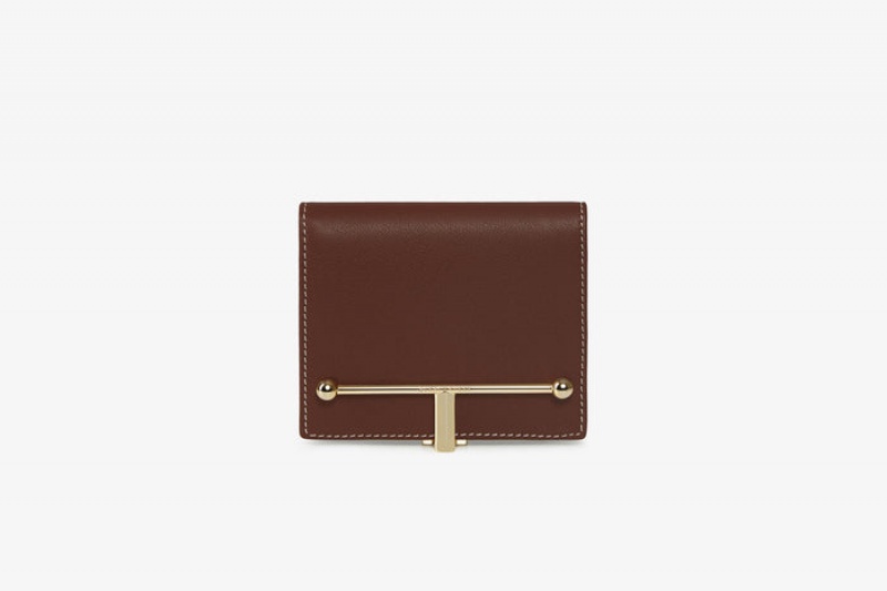 Chocolate Strathberry Melville Street With Stitch Wallet | UK IJBF-29804