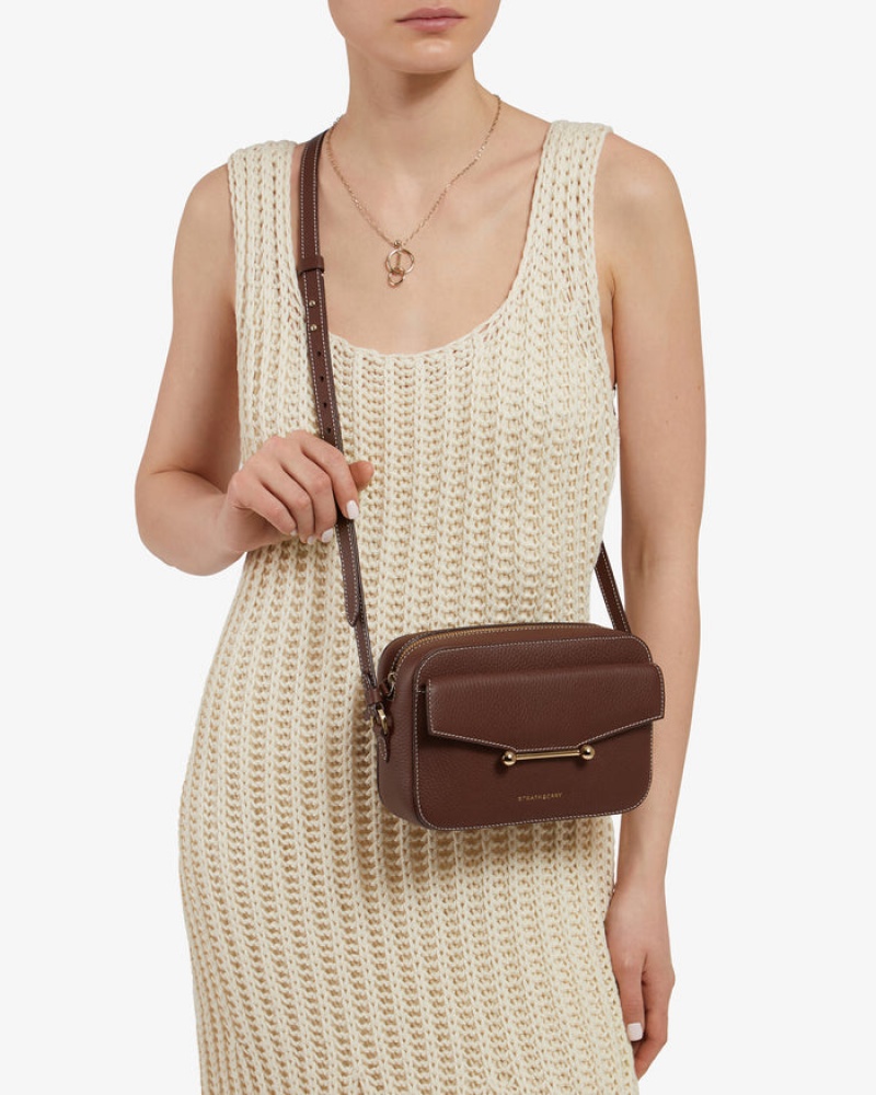 Chocolate Strathberry Mosaic Camera With Stitch Shoulder Bag | UK XNGP-02163