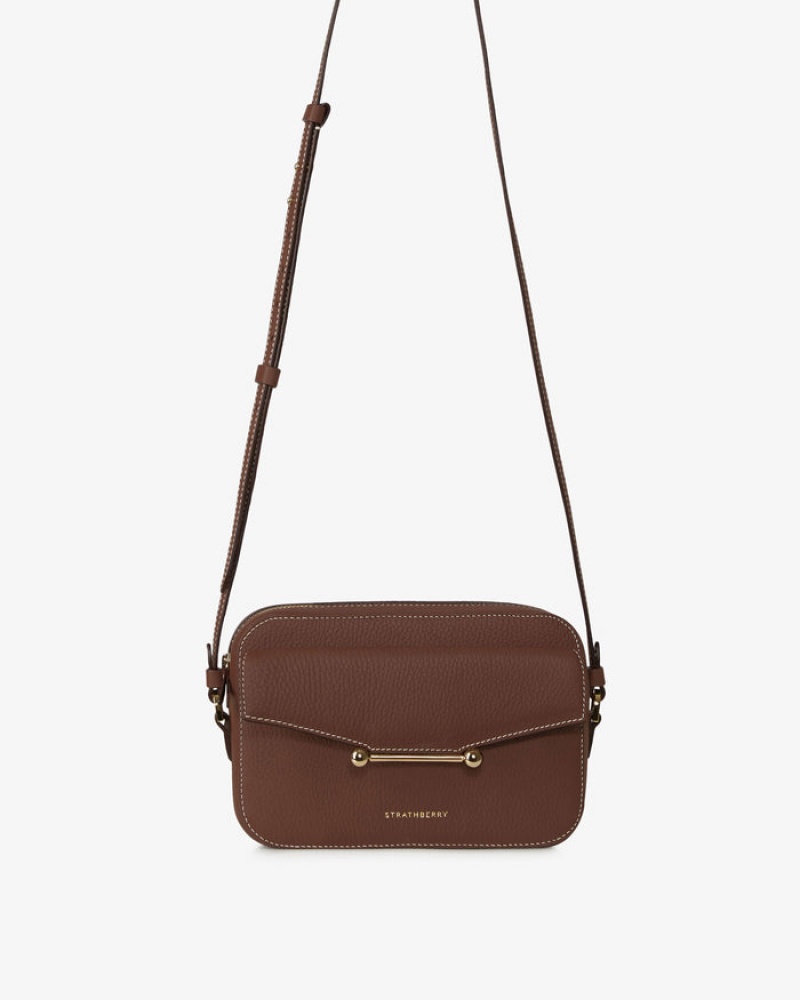 Chocolate Strathberry Mosaic Camera With Stitch Shoulder Bag | UK XNGP-02163