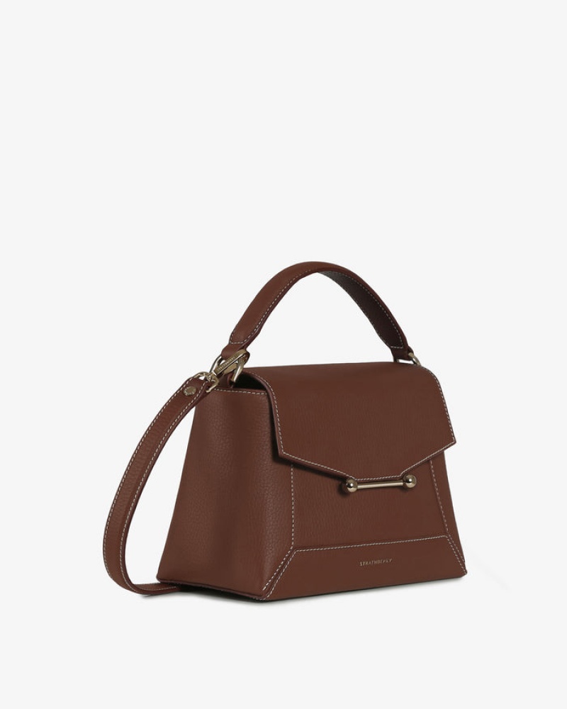 Chocolate Strathberry Mosaic With Stitch Crossbody Bag | UK TZMH-23614