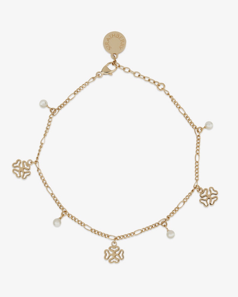 Gold Strathberry Monogram Bracelet | UK IHEN-81927