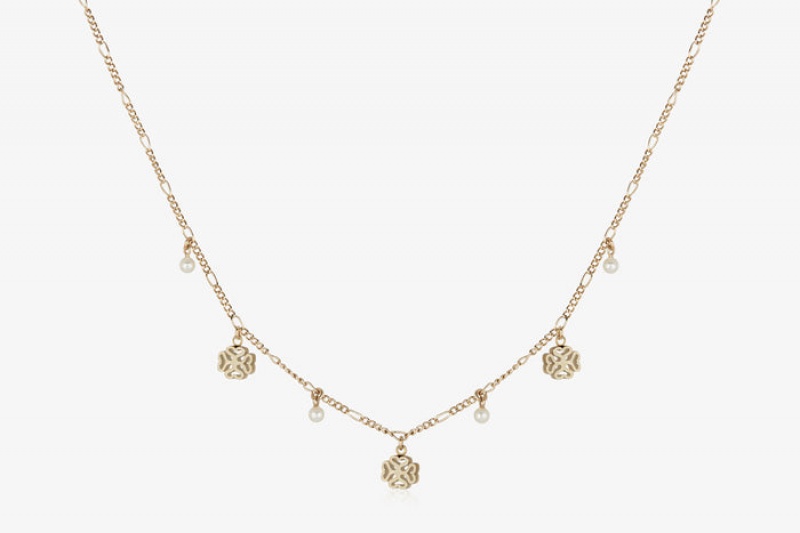 Gold Strathberry Monogram Necklace | UK GAVE-24507