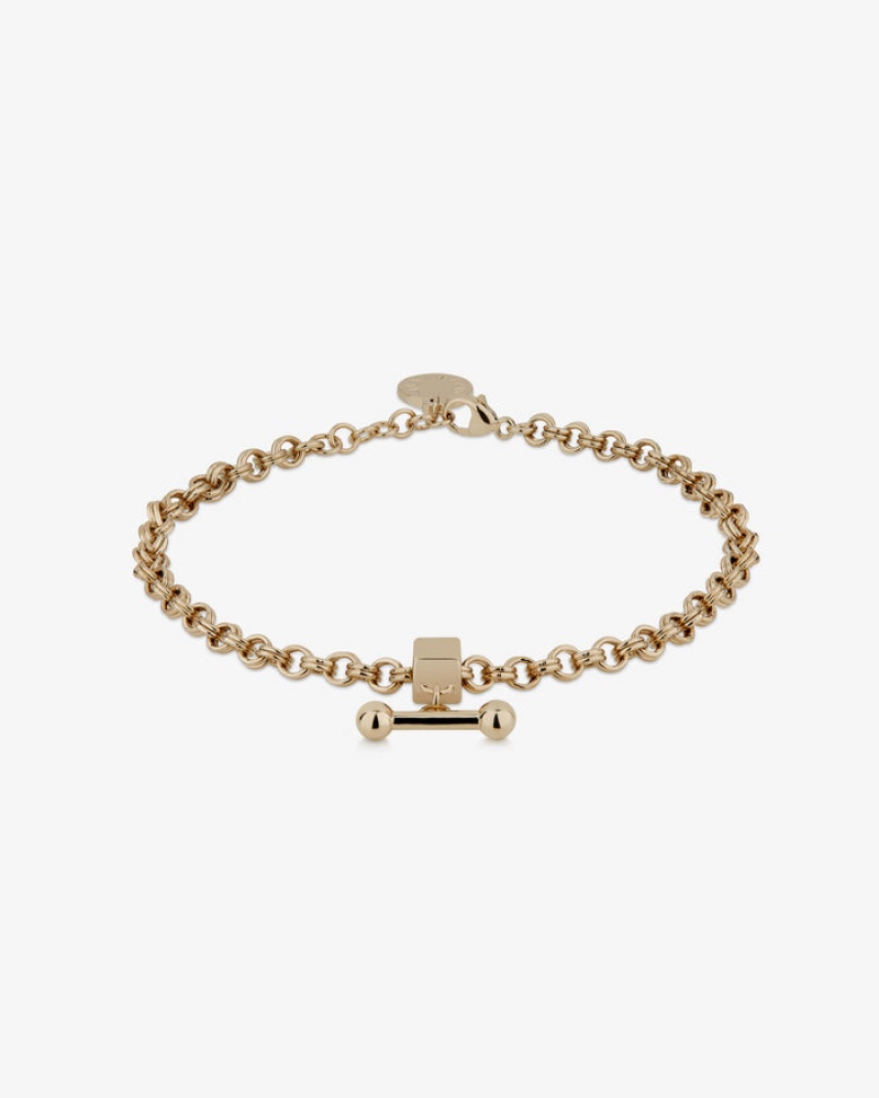 Gold Strathberry Mosaic Chain Bracelet | UK FOHJ-26430