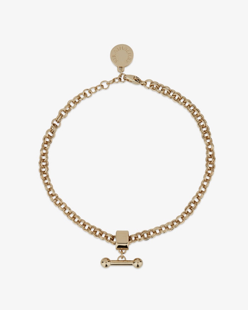 Gold Strathberry Mosaic Chain Bracelet | UK FOHJ-26430