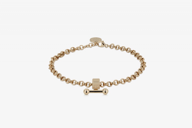 Gold Strathberry Mosaic Chain Bracelet | UK FOHJ-26430