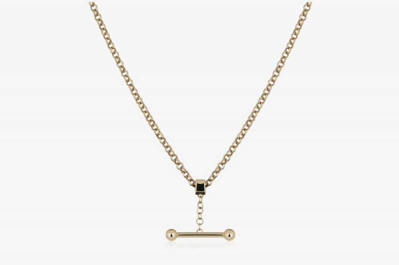 Gold Strathberry Mosaic Pendant Necklace | UK ULGY-80417