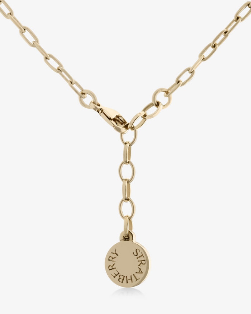 Gold Strathberry Music Bar Necklace | UK HSRP-73498