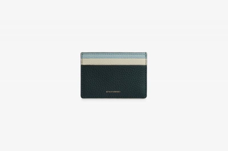 Green Blue Strathberry Diamond Card Holder | UK UWNI-71432