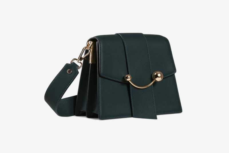 Green Strathberry Box Crescent Mini Bag | UK JHFZ-67489