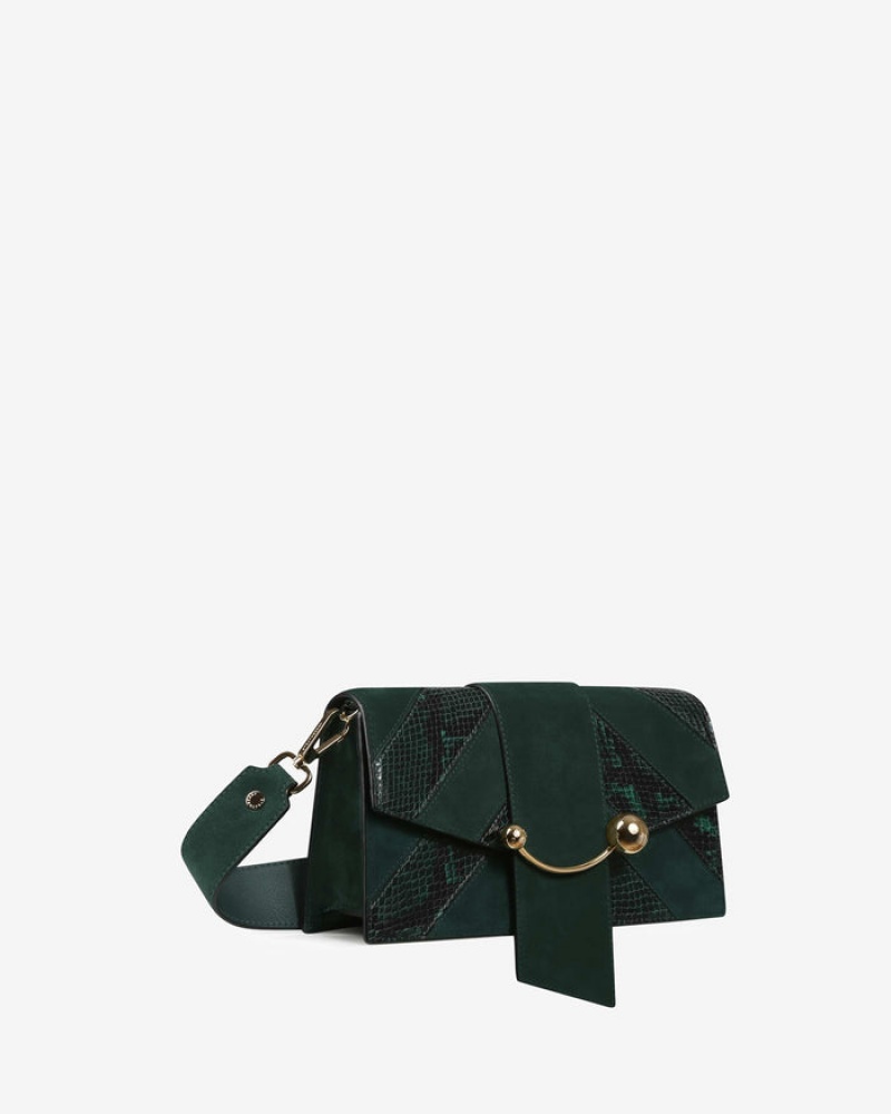 Green Strathberry Crescent Mini Bag | UK DOXG-47502