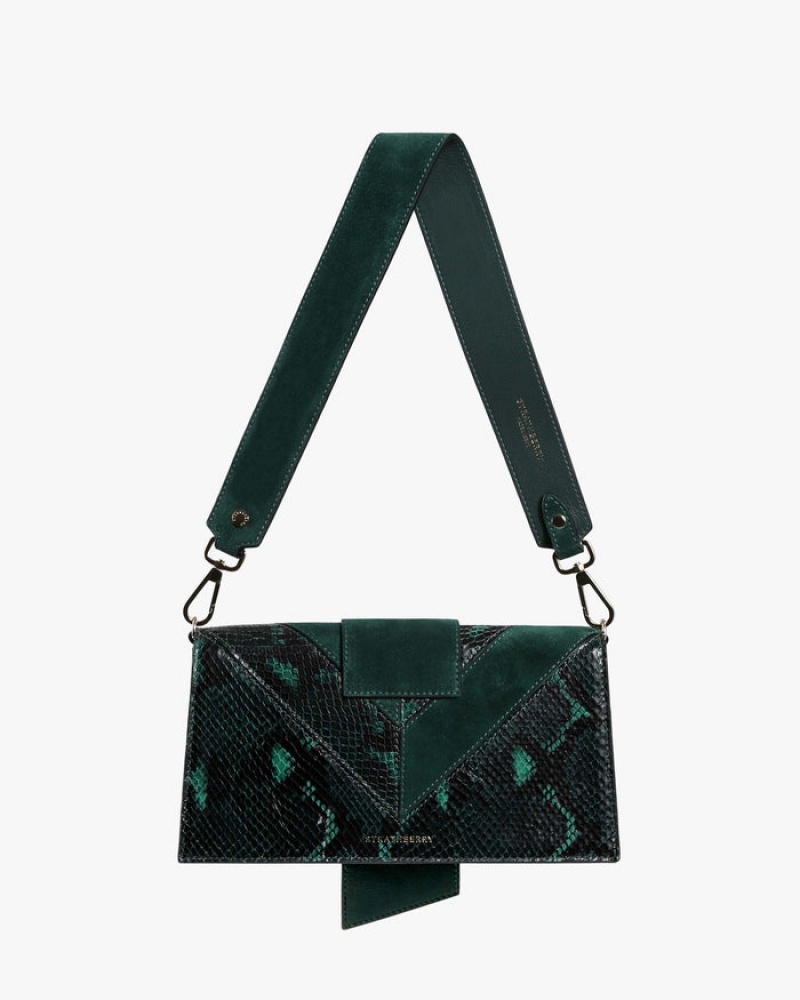 Green Strathberry Crescent Mini Bag | UK DOXG-47502