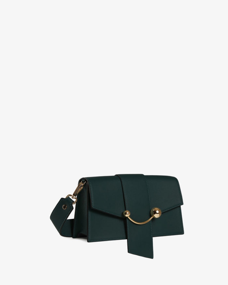 Green Strathberry Crescent Mini Bag | UK LHDS-70413