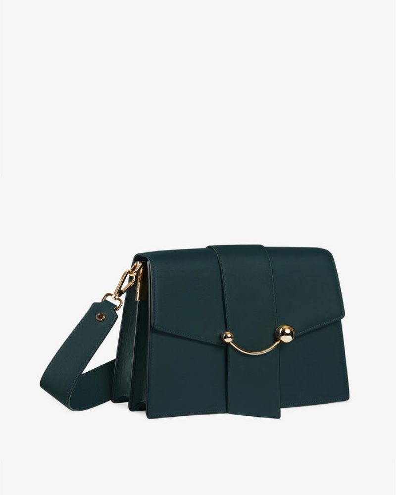 Green Strathberry Crescent Shoulder Bag | UK IDZR-95086