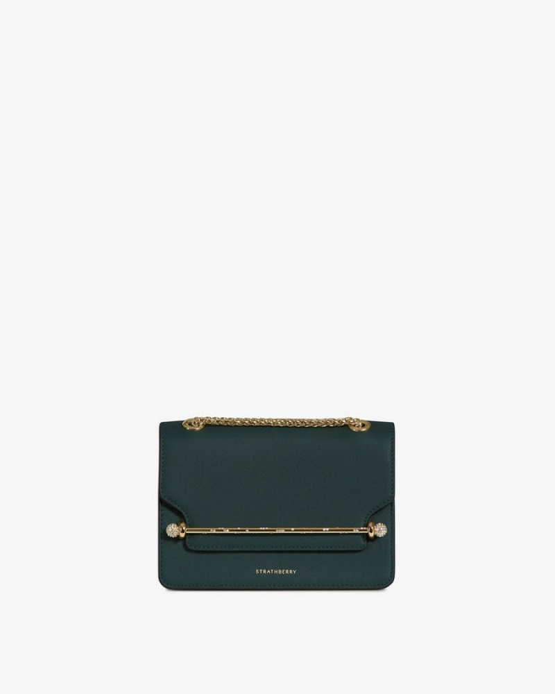 Green Strathberry East/West Mini Bag | UK QWEJ-37094