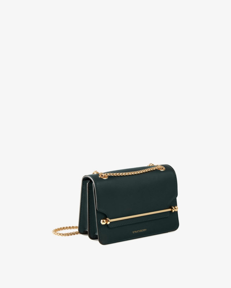 Green Strathberry East/West Mini Crossbody Bag | UK TBHI-13579