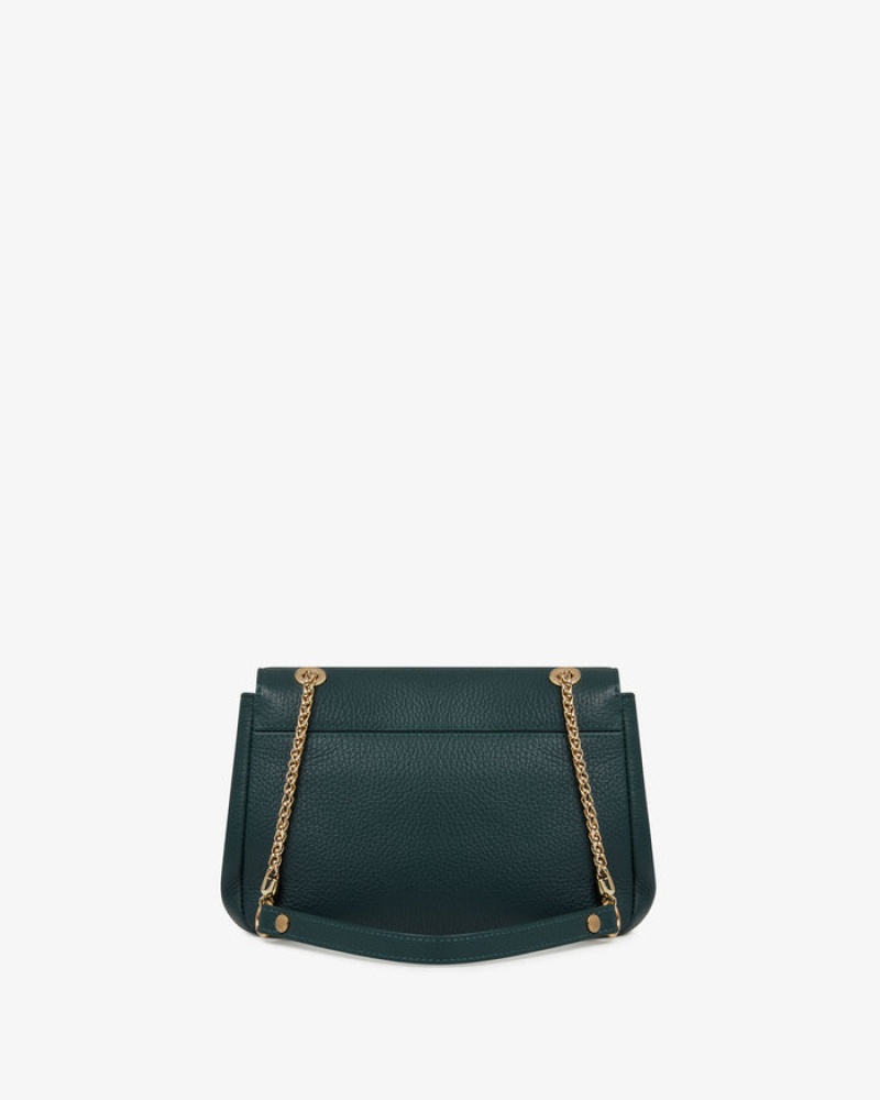 Green Strathberry East/West Mini Soft Crossbody Bag | UK XEPQ-10823